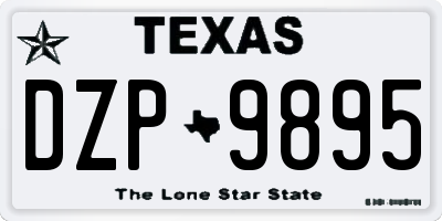 TX license plate DZP9895