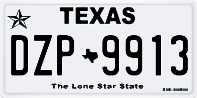 TX license plate DZP9913