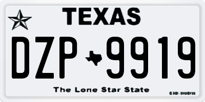 TX license plate DZP9919