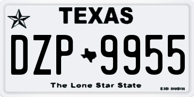 TX license plate DZP9955
