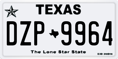 TX license plate DZP9964