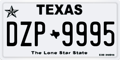 TX license plate DZP9995