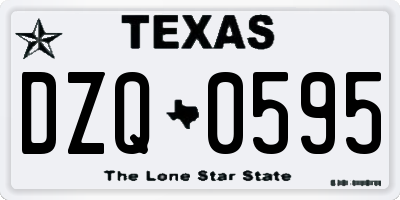 TX license plate DZQ0595