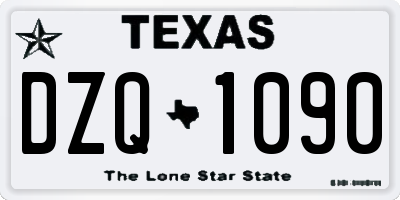 TX license plate DZQ1090