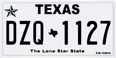 TX license plate DZQ1127