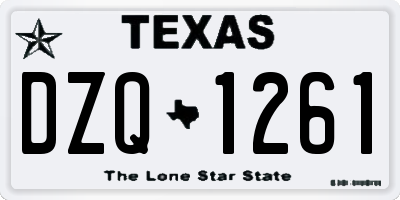 TX license plate DZQ1261