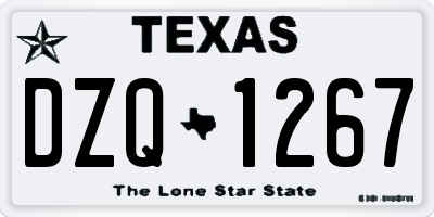 TX license plate DZQ1267