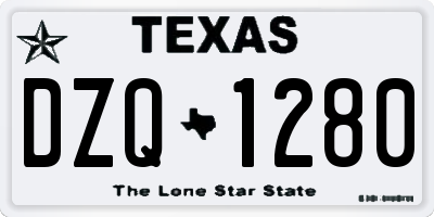 TX license plate DZQ1280