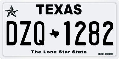 TX license plate DZQ1282
