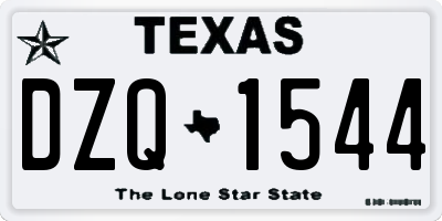 TX license plate DZQ1544