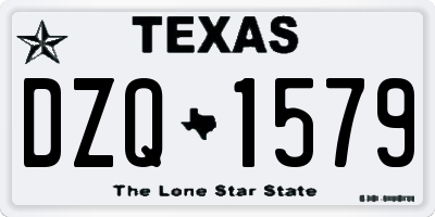TX license plate DZQ1579