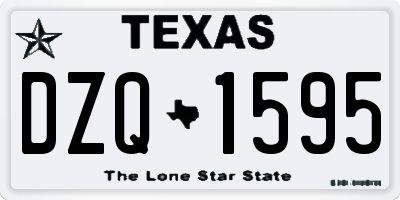 TX license plate DZQ1595