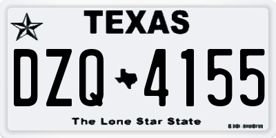 TX license plate DZQ4155