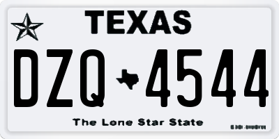 TX license plate DZQ4544
