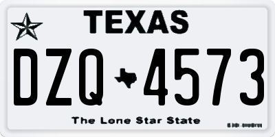 TX license plate DZQ4573