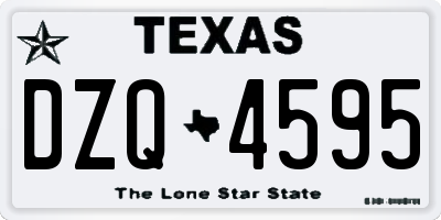 TX license plate DZQ4595