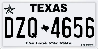 TX license plate DZQ4656