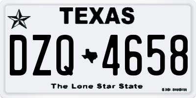 TX license plate DZQ4658