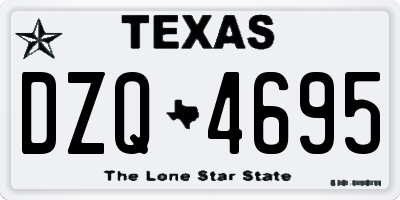TX license plate DZQ4695