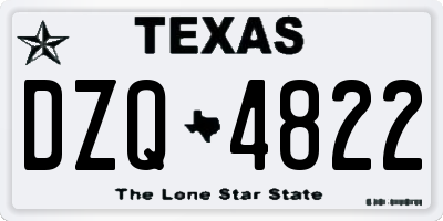 TX license plate DZQ4822