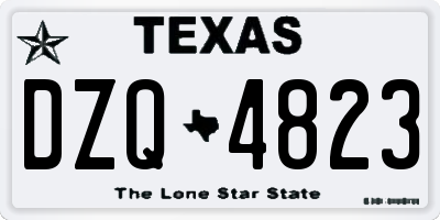 TX license plate DZQ4823