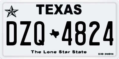 TX license plate DZQ4824