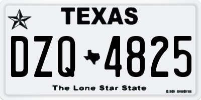 TX license plate DZQ4825
