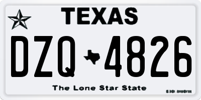 TX license plate DZQ4826