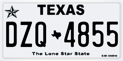 TX license plate DZQ4855