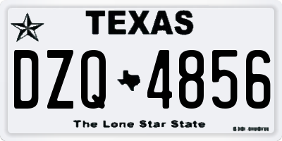 TX license plate DZQ4856