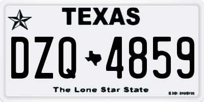 TX license plate DZQ4859