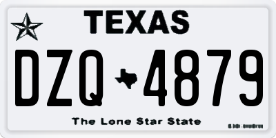 TX license plate DZQ4879