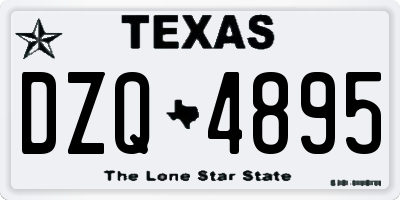 TX license plate DZQ4895