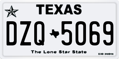 TX license plate DZQ5069