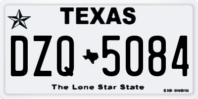 TX license plate DZQ5084