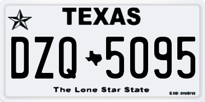 TX license plate DZQ5095