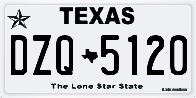 TX license plate DZQ5120