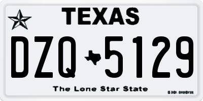 TX license plate DZQ5129