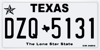 TX license plate DZQ5131