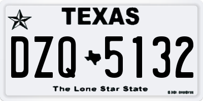 TX license plate DZQ5132
