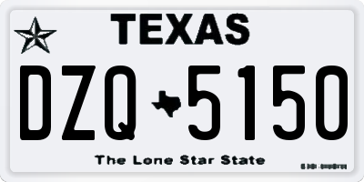 TX license plate DZQ5150