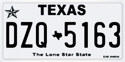 TX license plate DZQ5163