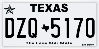 TX license plate DZQ5170
