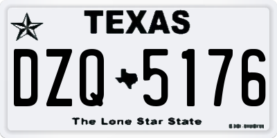 TX license plate DZQ5176