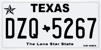 TX license plate DZQ5267