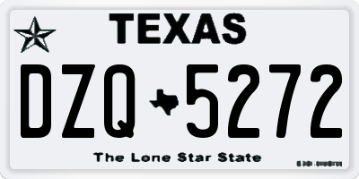 TX license plate DZQ5272