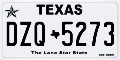 TX license plate DZQ5273