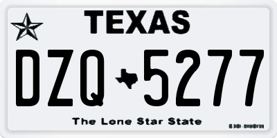 TX license plate DZQ5277