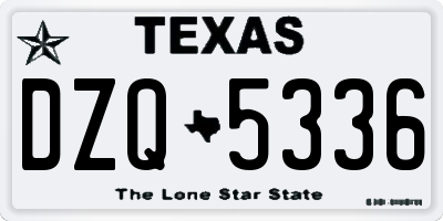 TX license plate DZQ5336