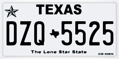 TX license plate DZQ5525